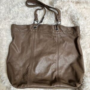 COPY - Vintage Burberry Brown Leather Tote Handbag